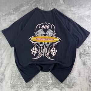 Y2K Surf City Classics SCC Graphic T Shirt Black Surf Skate Biker Men’s XL